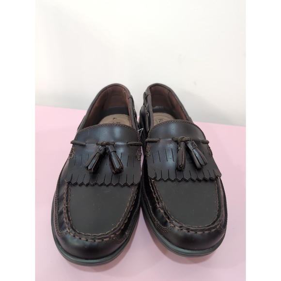 Bass Men\'s Brown Leather Tassel Clark‎ Flex Loafers Slip-On Dress Shoes Size 10M main image 8